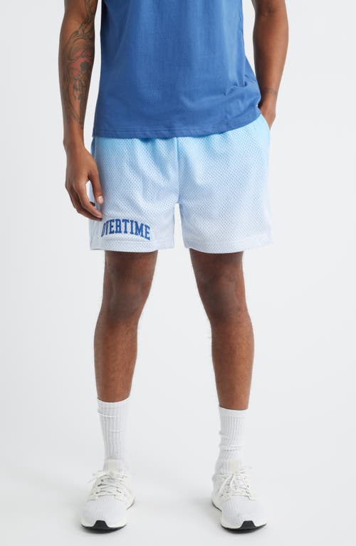 Overtime Classic Gradient Mesh Basketball Shorts In Blue