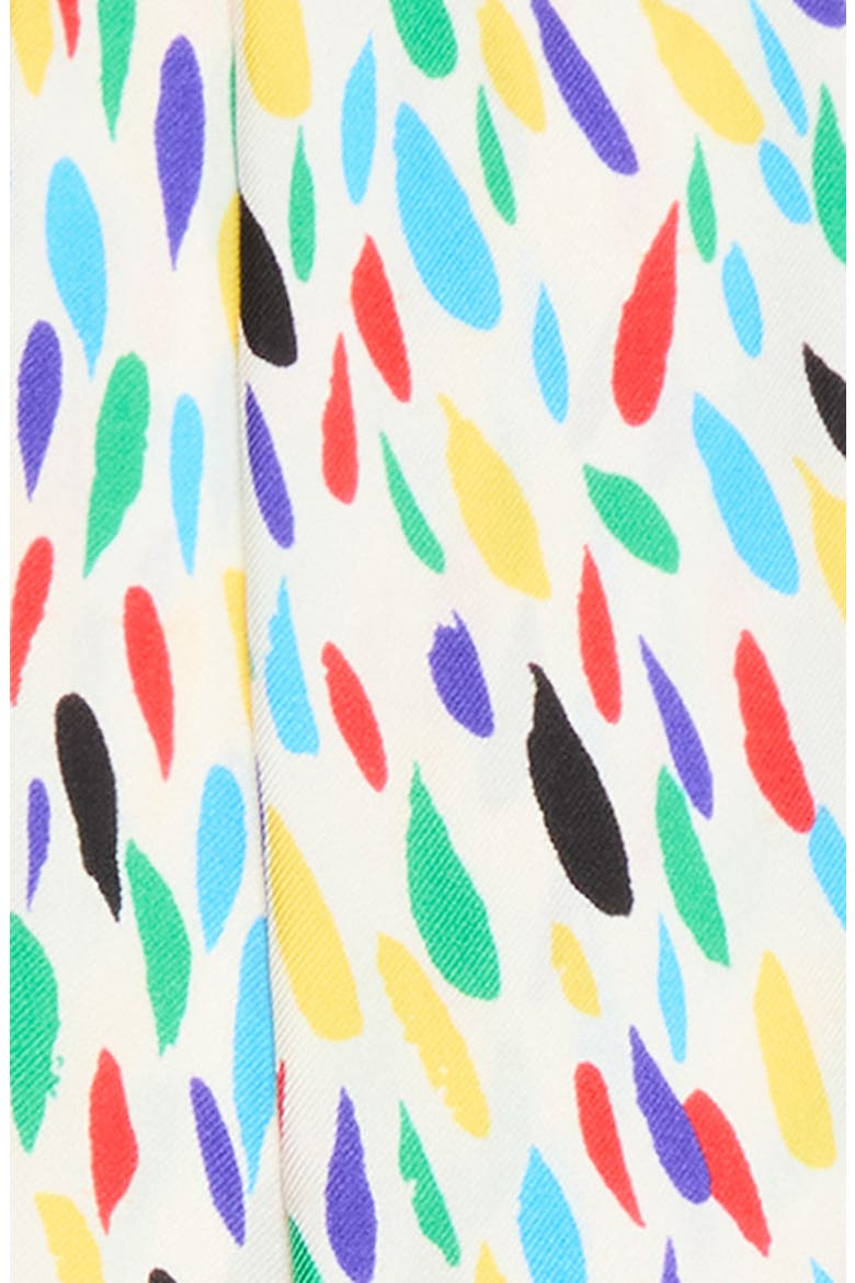 Little Stars Print Silk Skinny Scarf, Alternate, color, WHITE MULTI