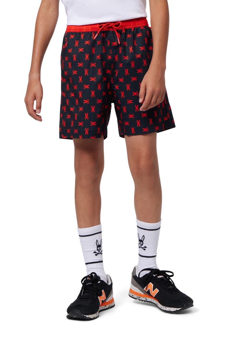 Psycho Bunny Kids' Cary Swim Trunks, Alternate, color, 