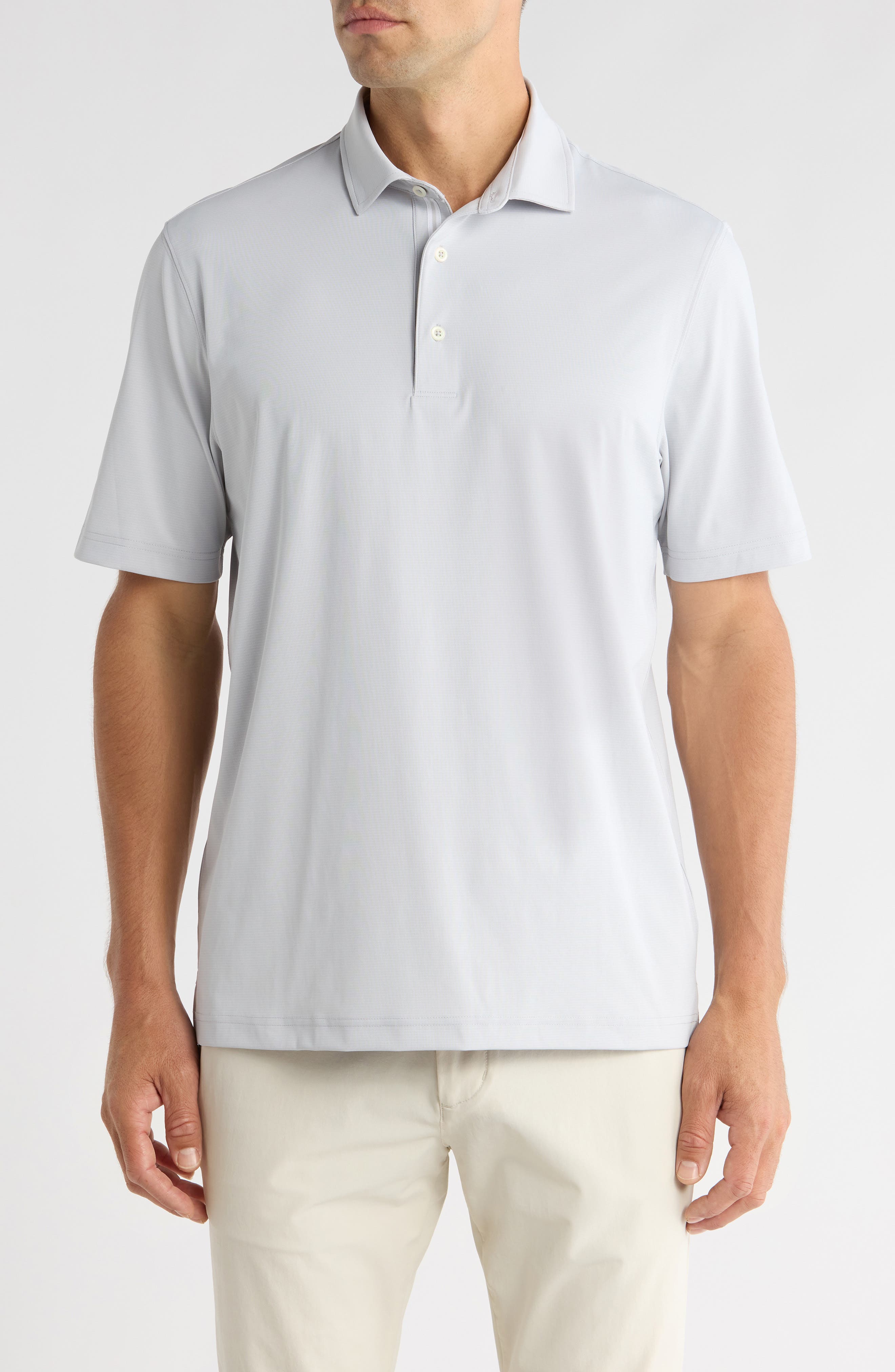 Greg Norman Tournament Textured Solid Knit Polo