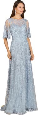 LARA New York Cape Sleeve Mother's Gown