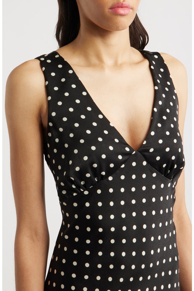 Julia Polka Dot Slipdress, Alternate, color, BLACK / WHITE
