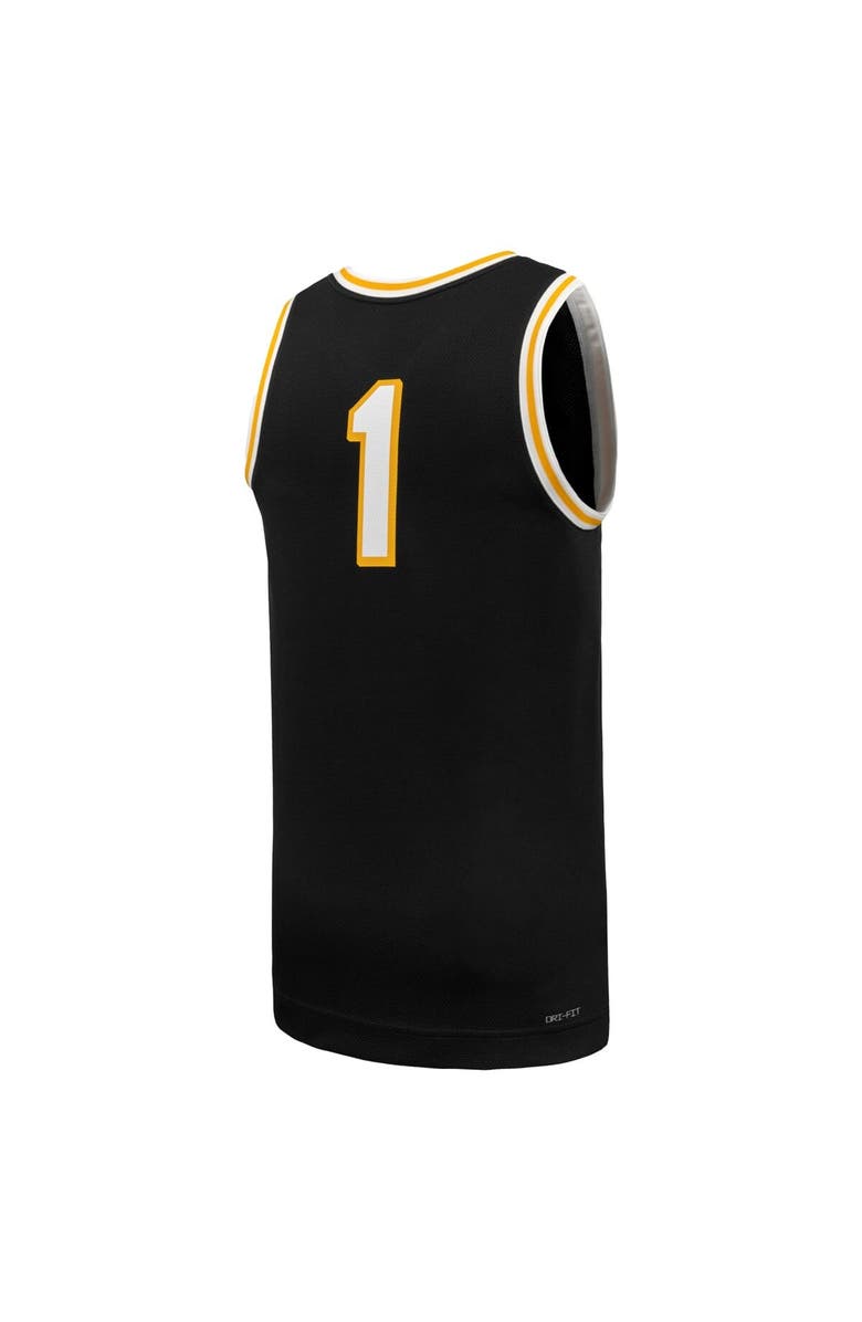 Nike Men's Nike #1 Black Missouri Tigers Replica Basketball Jersey, Alternate, color, Black
