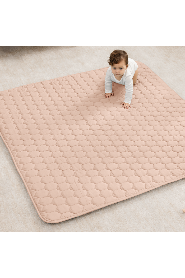 Premium Play Mat with Non-Slip Bottom, Square 56x56 inches, Main, color, Blush