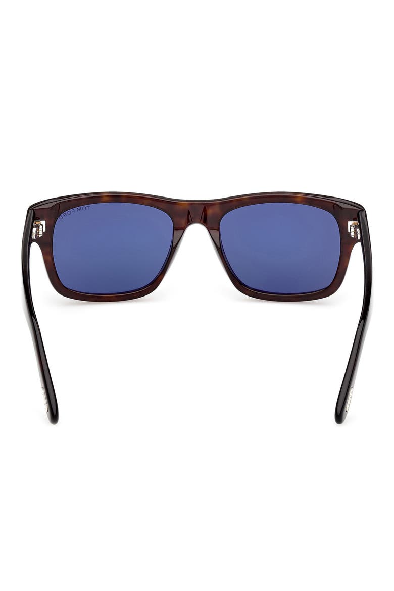 Smith-02 55mm Rectangular Sunglasses, Alternate, color, CLASSIC HAVANA / BLUE LENS