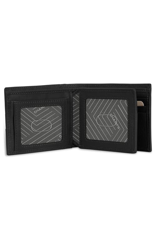 CHAMPS CHAMPS ONYX ID FLAP LEATHER BIFOLD WALLET 