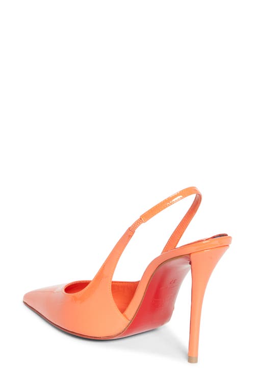 Christian Louboutin Miss Z Pointed Toe Slingback Pump In Orange