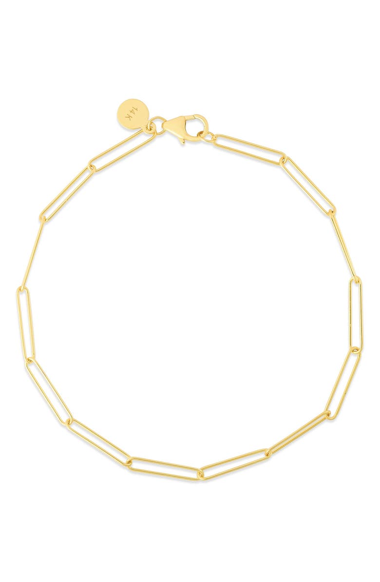 Rush Color Chain KARAT RUSH Lungo 14K Yellow Gold Paperclip Link Chain Necklace ...