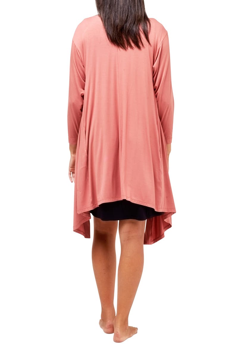 Second Skin Maternity Robe, Alternate, color, TERRACOTTA