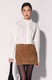 Walter Baker Sidney Suede Leather Skirt