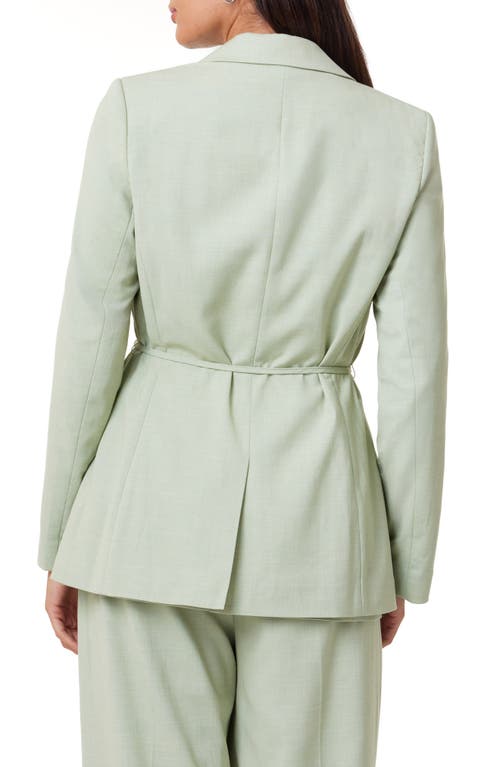 Scotch & Soda Drapey Belted Blazer In Pistachio