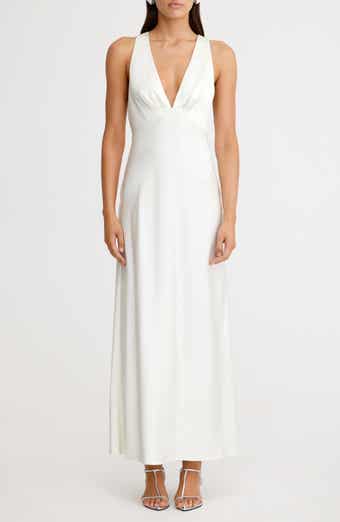 Lucile Sleeveless Satin Maxi Dress