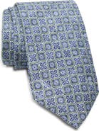 David Donahue Geometric Silk Tie