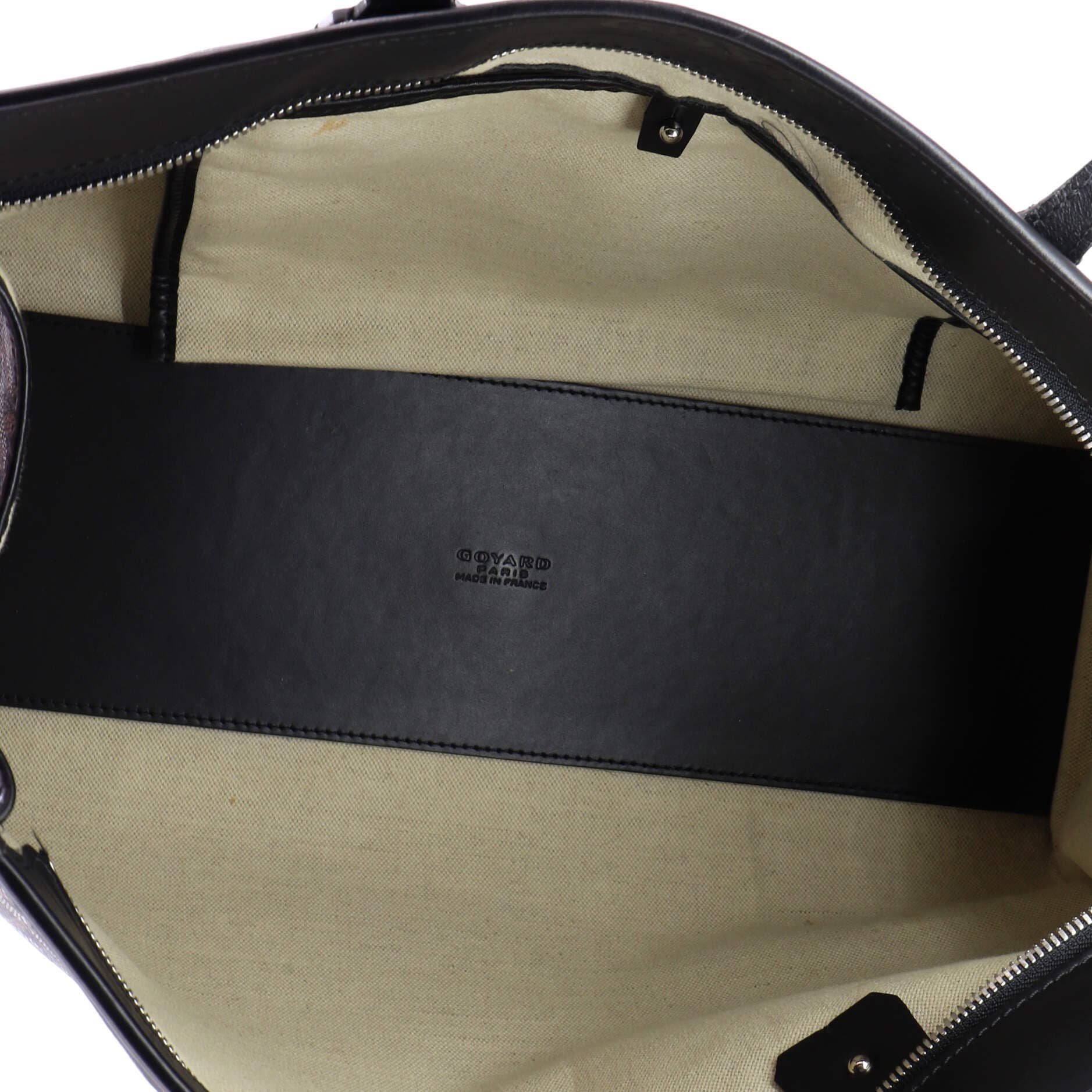 Pre-Owned Goyard Marquises Bag Coated Canvas, Alternate, color, Black