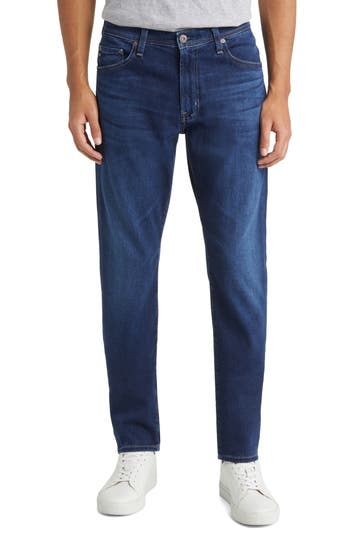 Ag Everett Stretch Slim-straight Jeans In Blue