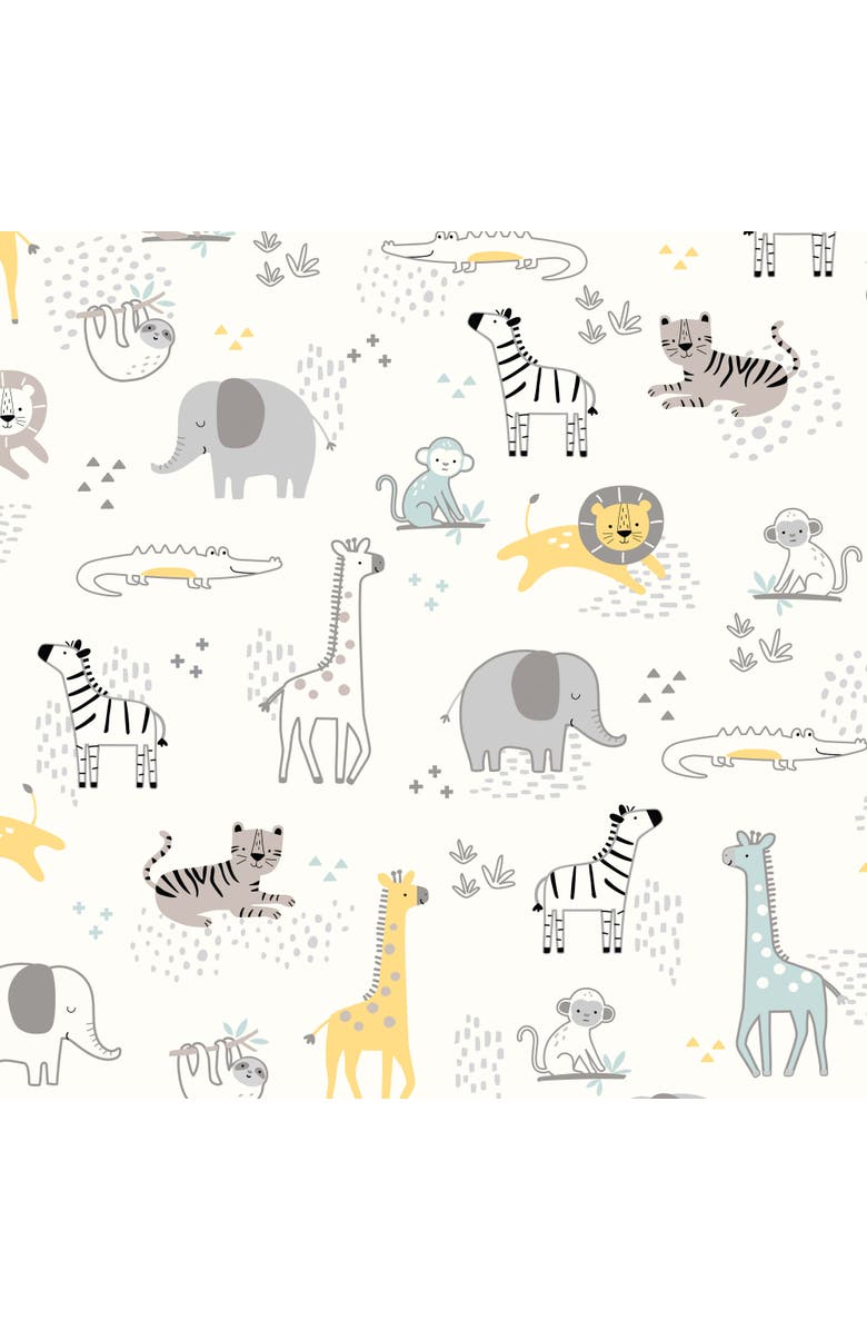 Lambs 
Ivy Animal Jungle Soft 100% Cotton Jersey Baby Fitted Crib Sheet, Alternate, color, White Multi