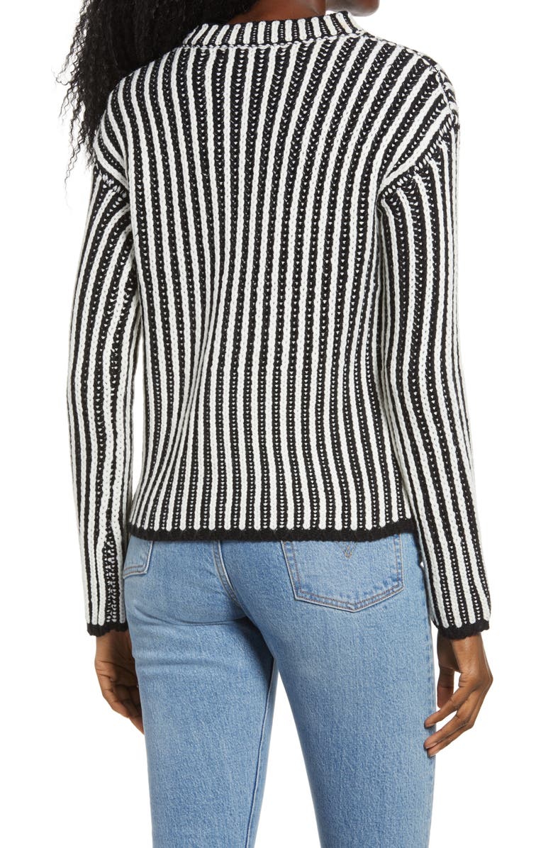 Endless Rose Stripe Mix Color Sweater, Alternate, color,