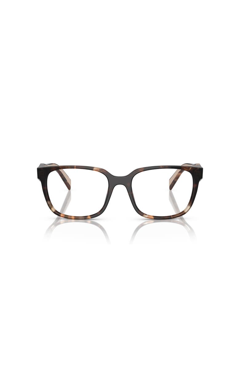 Prada 52mm Rectangle optical glasses, Alternate, color, Brown