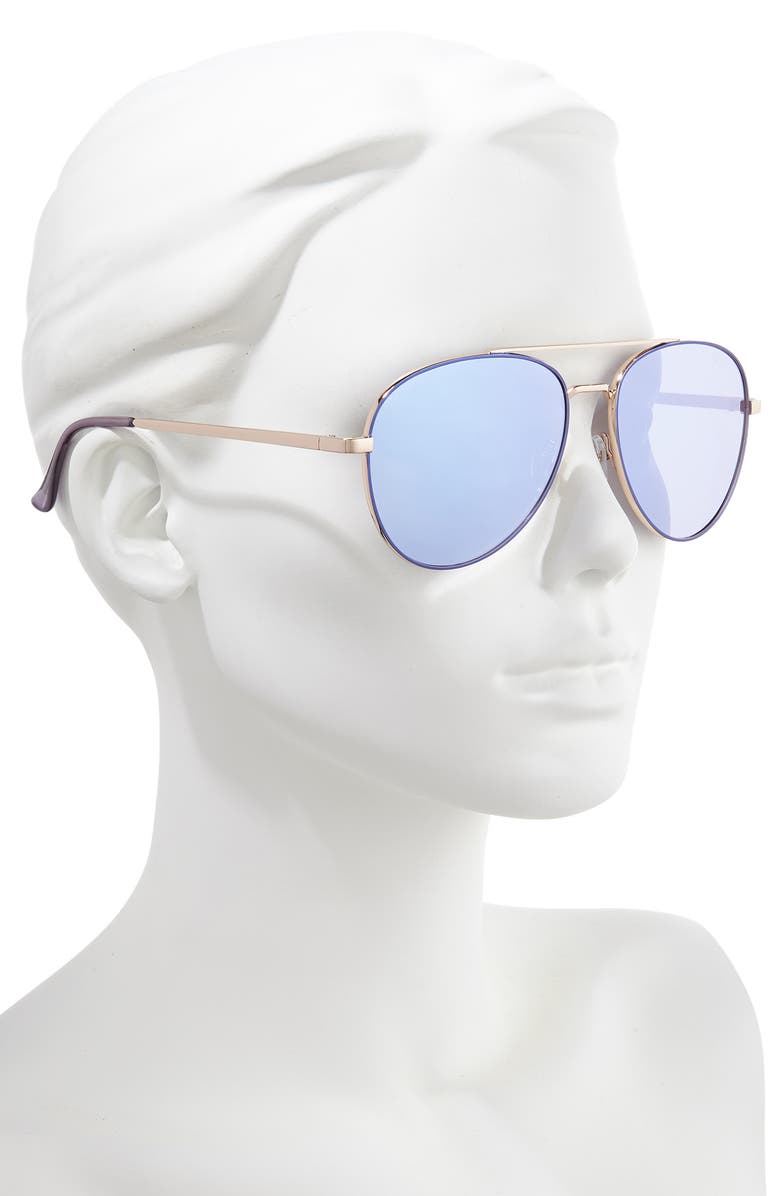 QUAY Australia Single 50mm Aviator Sunglasses, Alternate, color, 