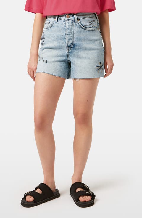 The Ray Cutoff Stretch Denim Shorts (Spring Lights)