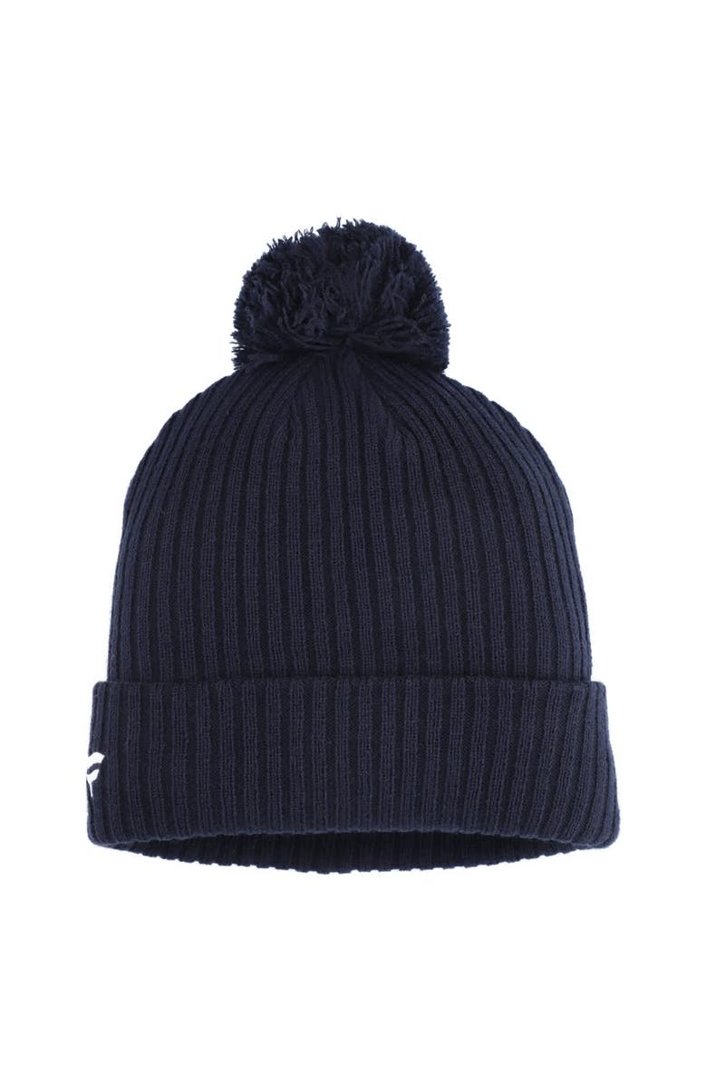 FANATICS Men's Fanatics Deep Sea Blue Seattle Kraken Cuffed Knit Hat with Pom, Alternate, color, Navy