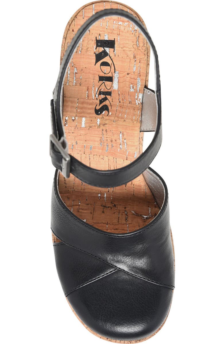 KORKS Babette II Wedge Sandal, Alternate, color, Black