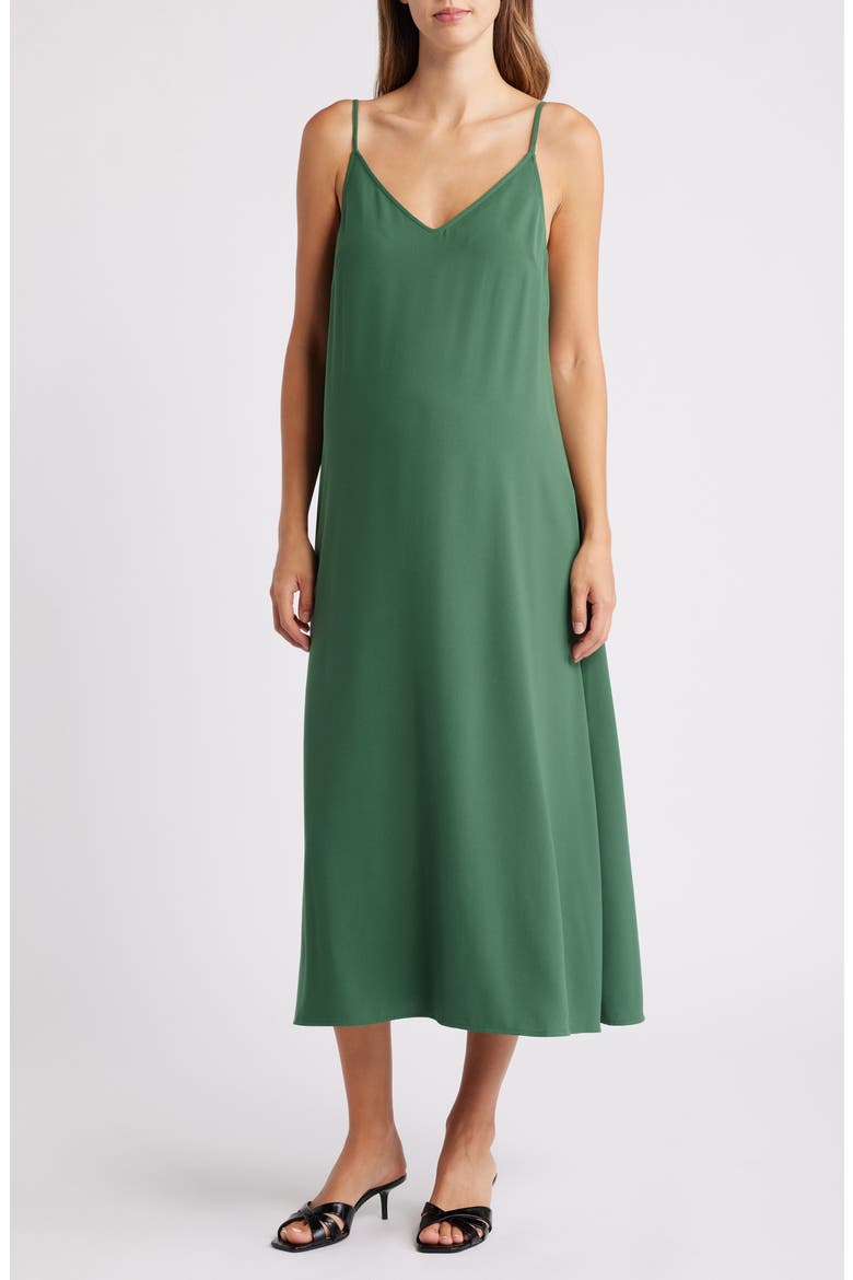 Victoria Maternity Slipdress, Main, color, GREEN