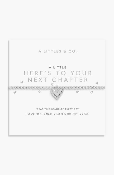 A Little 'Here's To Your Next Chapter' Bracelet In Silver Plating