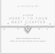 A Littles & Co A Little 'Here's To Your Next Chapter' Bracelet In Silver Plating
