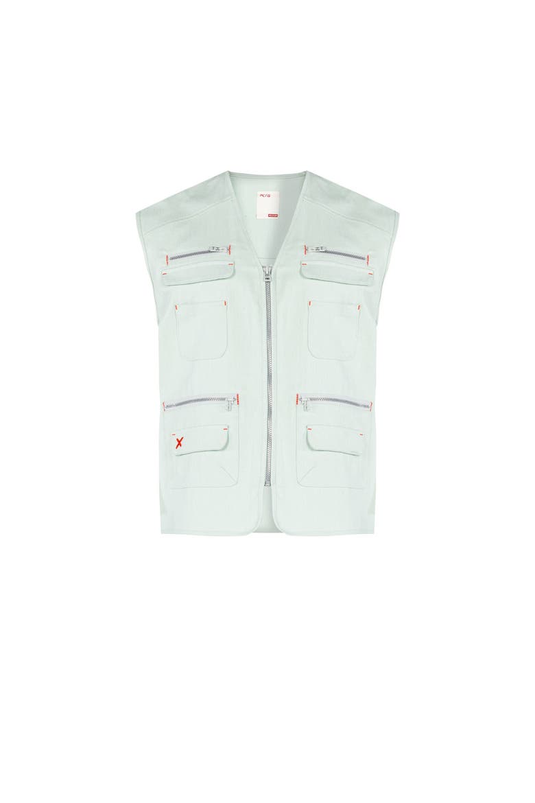 Linen Blend Free Heaven Vest With Pocket, Main, color, Light Green