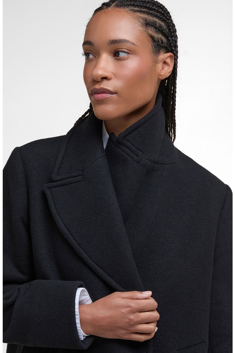 Indie Wool Blend Peacoat, Alternate, color, BLACK/ONYX TARTAN