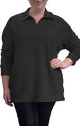 Standards & Practices Johnny Collar Long Sleeve Top
