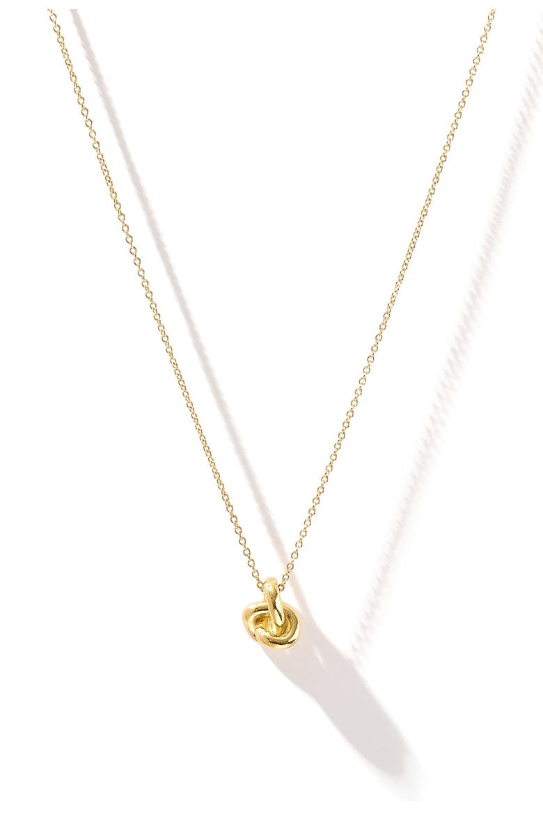 Otiumberg 14kt Gold Vermeil Mini Knot Necklace, Main, color, Yellow Toned Gold