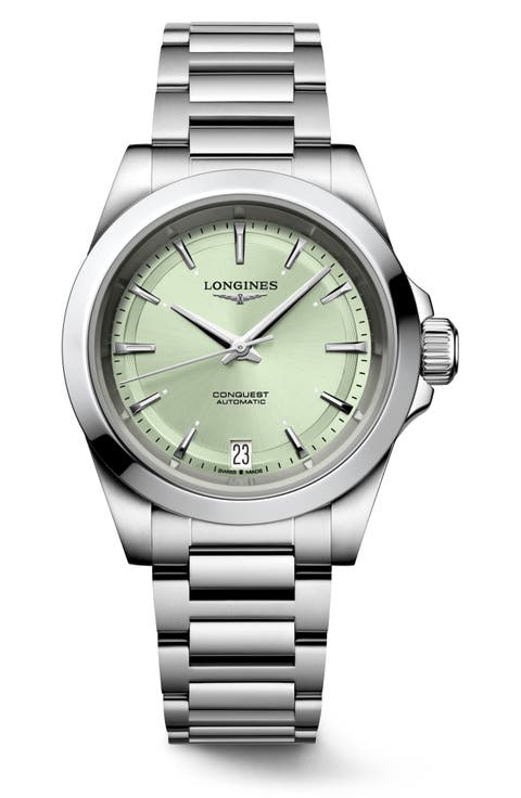 Conquest Automatic Bracelet Watch, 34mm