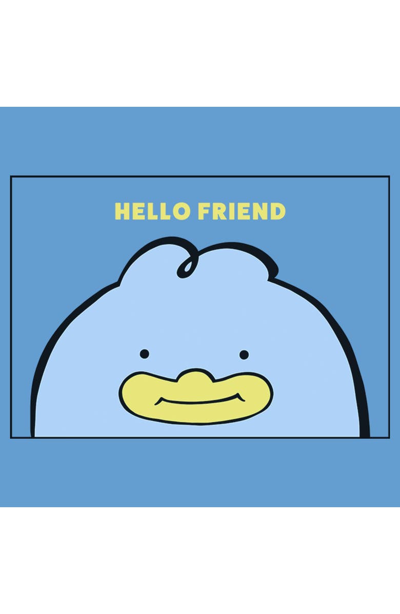 KPop Demon Hunters Men's KPop Demon Hunters Hello Friend Duck Graphic T-Shirt, Alternate, color, Carolina Blue