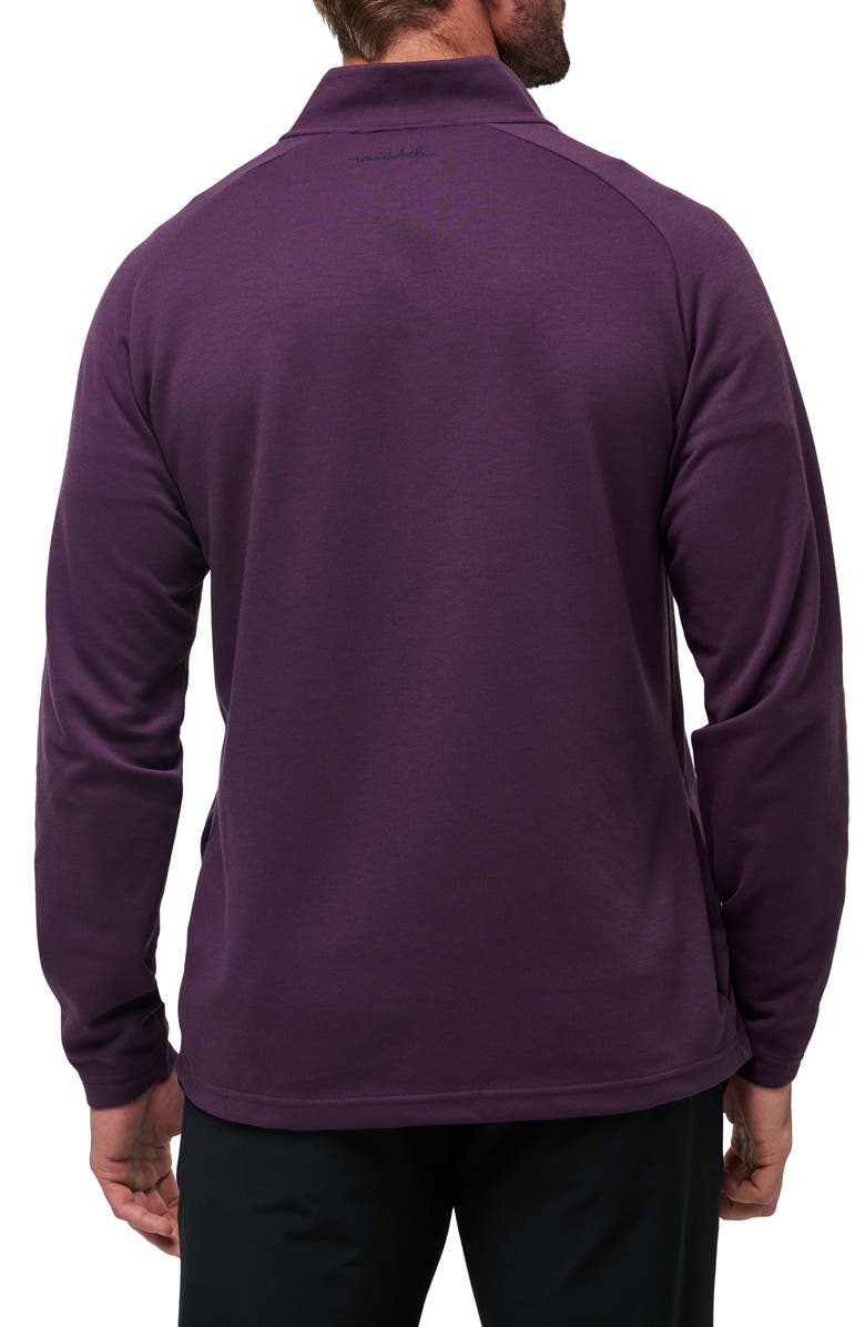 TravisMathew Upgraded Half Zip Pullover, Alternate, color, Plum