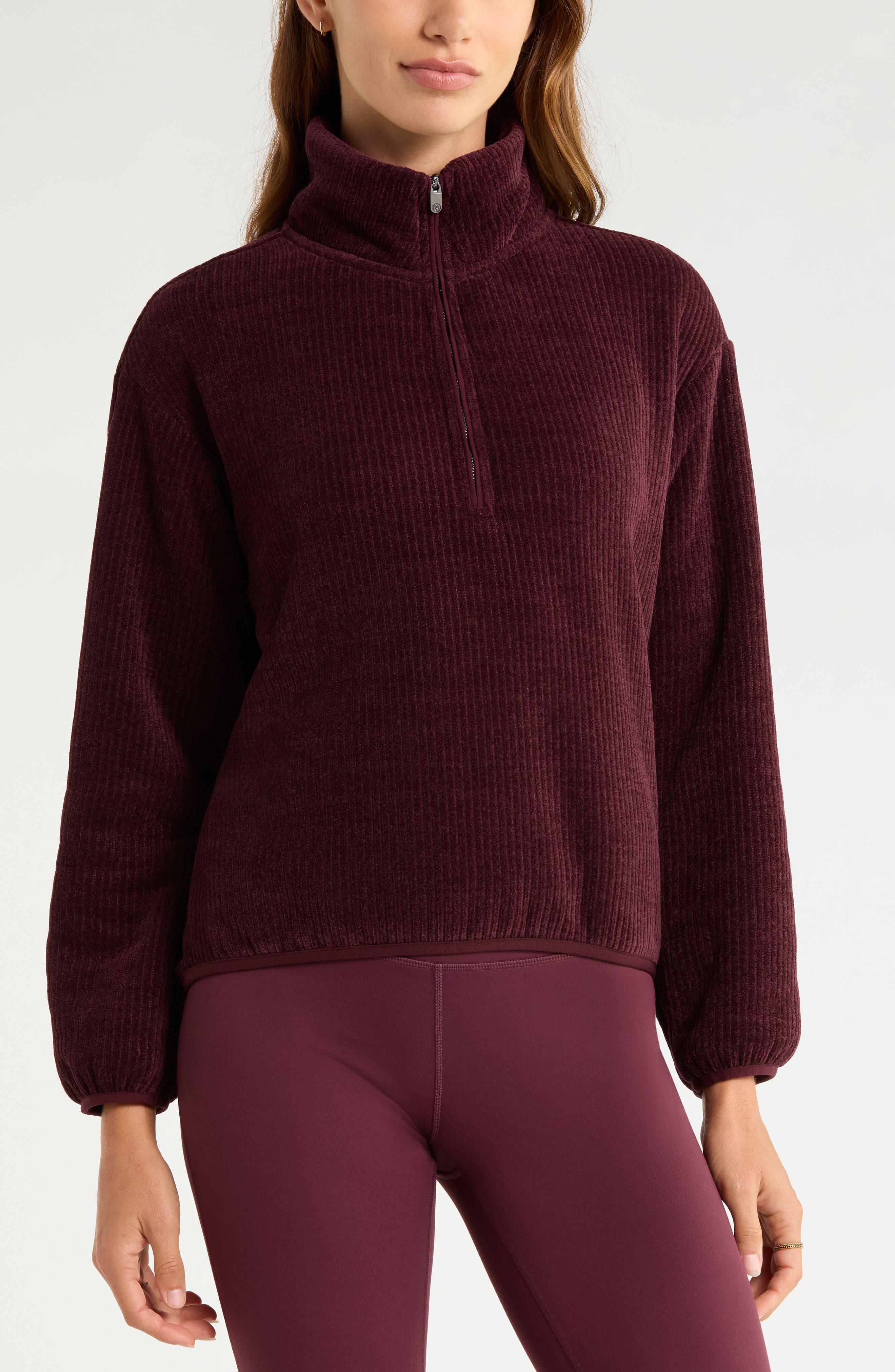 Zella Textured Half Zip Pullover (Women) | Nordstrom