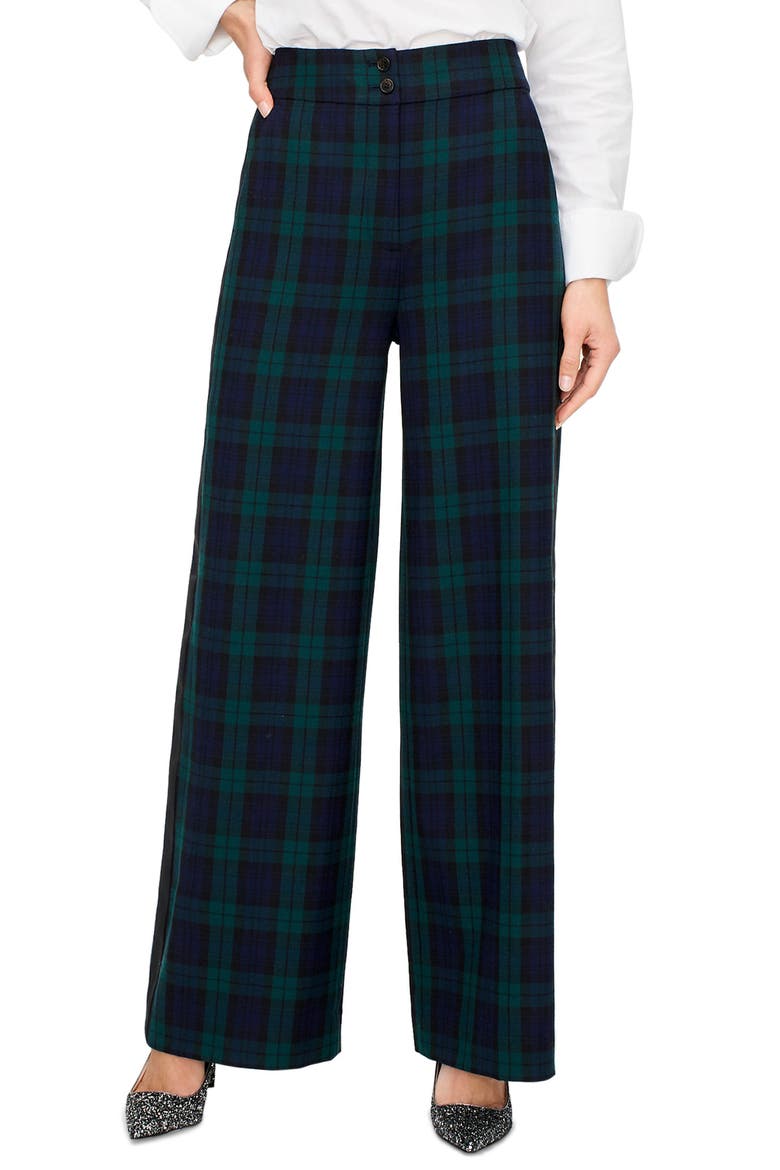 Frankie Black Watch Tartan Pants, Main, color, NAVY MULTI