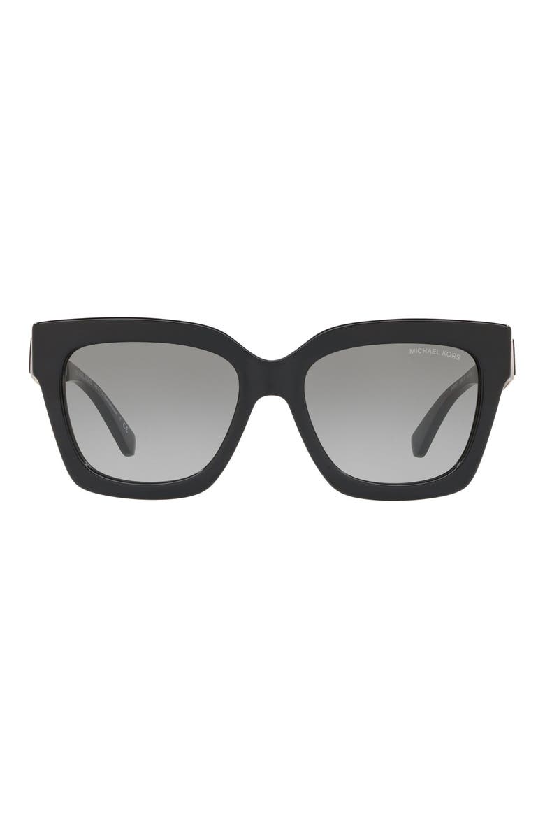 54mm Gradient Square Sunglasses, Main, color, BLACK