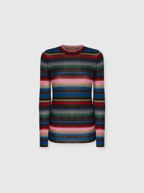 Missoni Striped Crew Neck Sweater In Multi