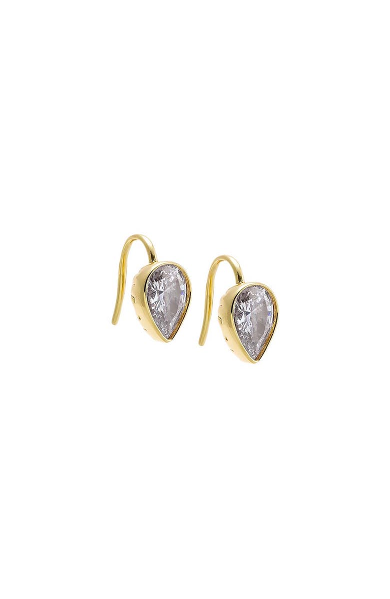BY ADINA EDEN Faceted Teardrop Huggie Earring, Main, color, Gold - Large