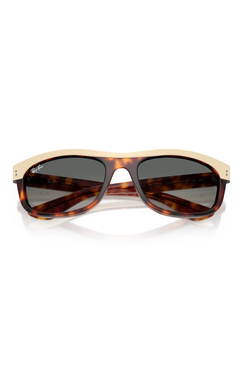 62mm Balorama Gradient Rectangle Sunglasses, Alternate, color, BEIGE ON HAVANA