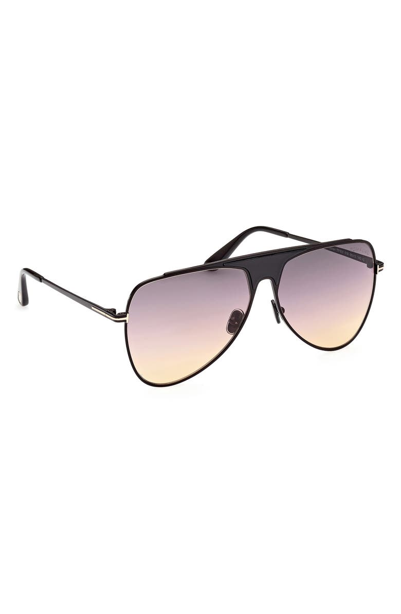 TOM FORD Ethan 60mm Gradient Pilot Sunglasses, Alternate, color,