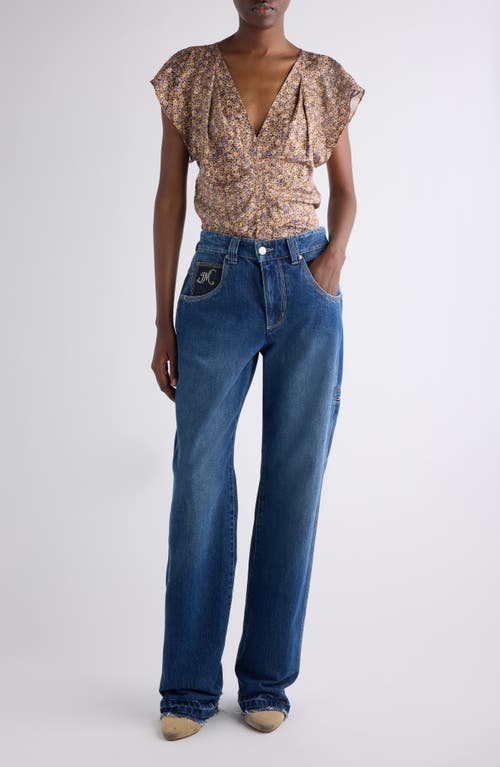 Isabel Marant Ruffled Lonea Top In Multi