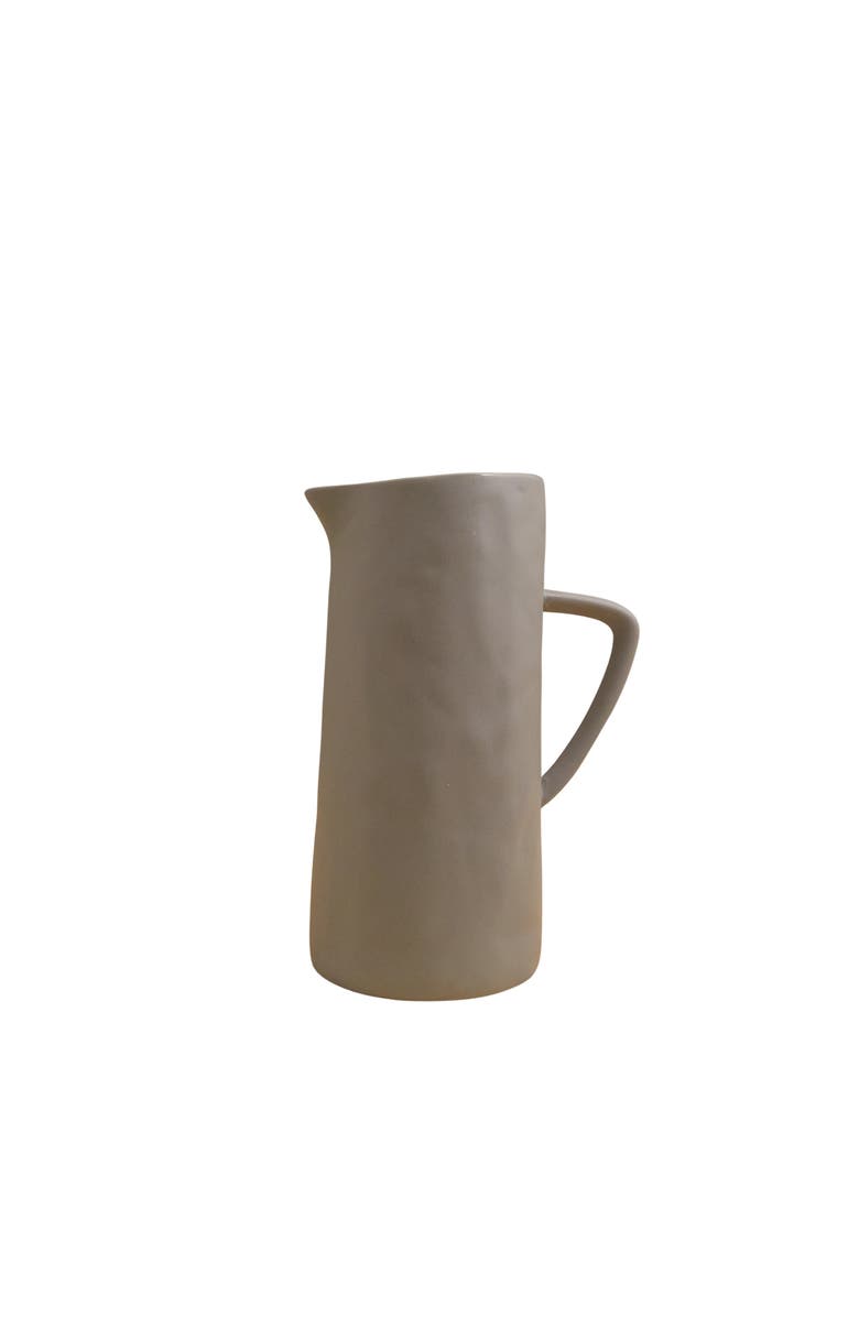 Be Home Tam Stoneware Pitcher, Main, color, Sterling