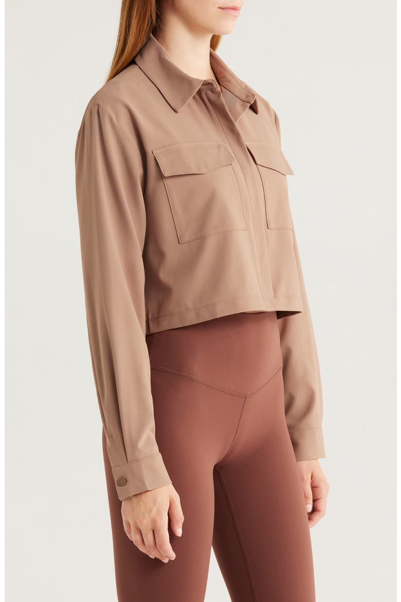Midtown Crop Jacket, Alternate, color, KHAKI