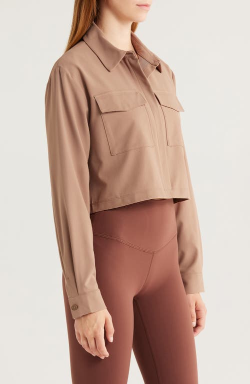 Beyond Yoga Midtown Crop Jacket In Khaki