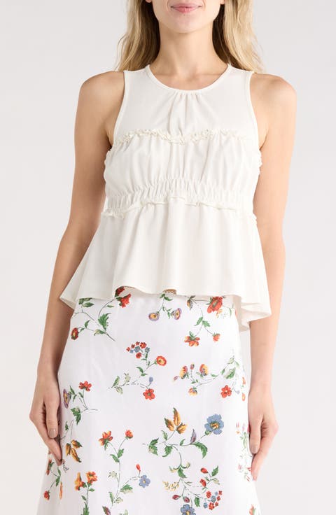 Shirred Babydoll Top