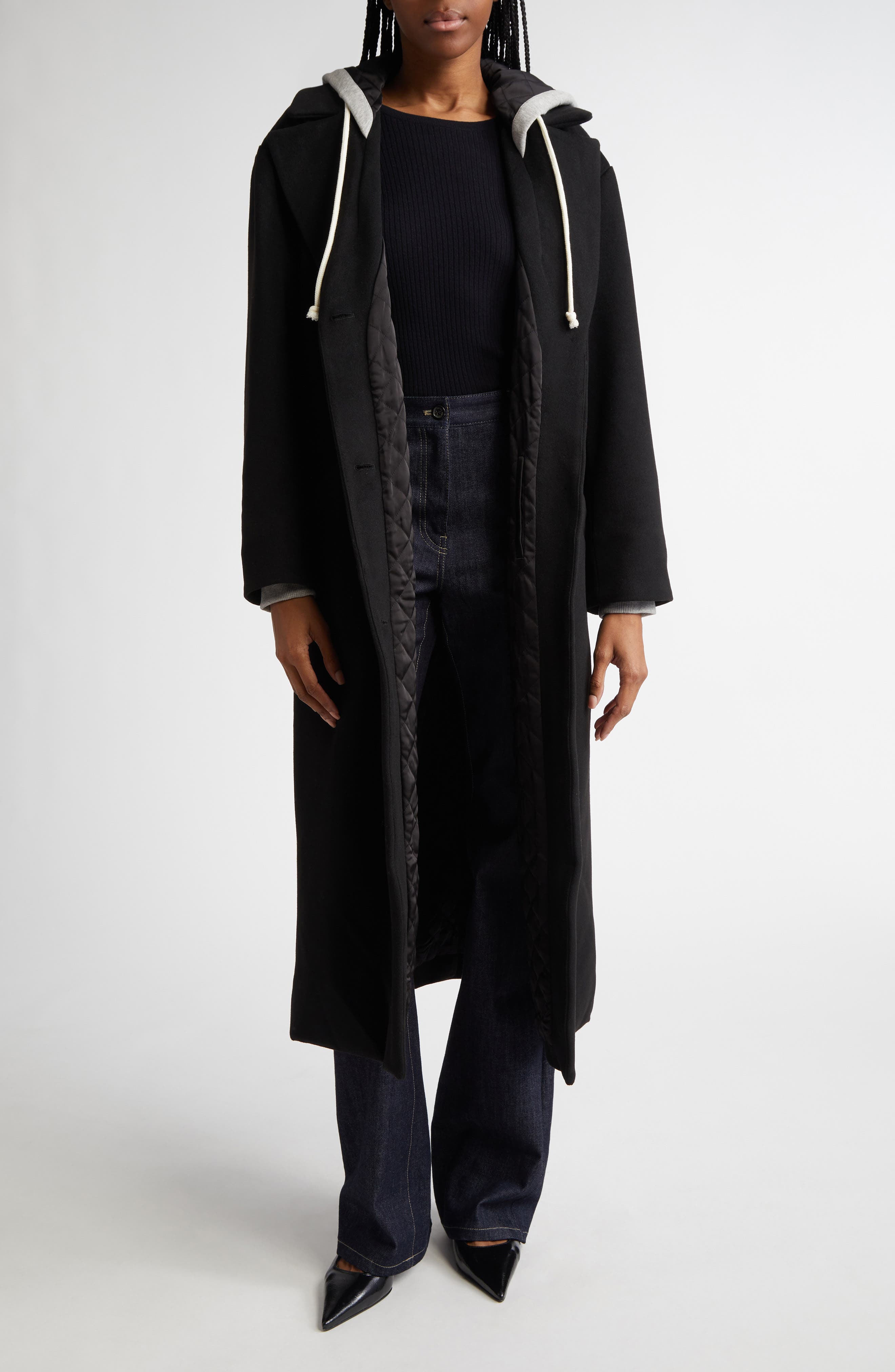 Cinq à Sept Vander Hooded Longline Coat