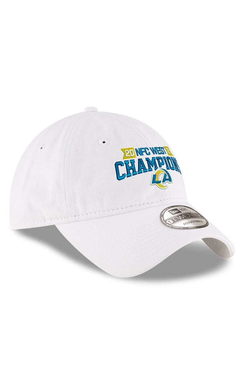 New Era Men's New Era White Los Angeles Rams 2021 NFC West Division Champions 9TWENTY Adjustable Hat, Alternate, color, 
